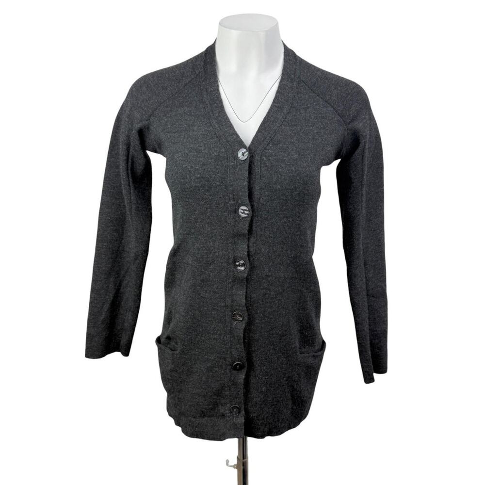 JEAN PAUL GAULTIER Vintage Virgin Wool Button Front Rear Tie Cardigan Size Small - Picture 2 of 6